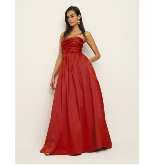 Reformation Kastoria Dress - Cherry - Picture 1 of 16